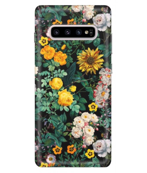 Husa Samsung Galaxy FLOWERS - YELLOW
